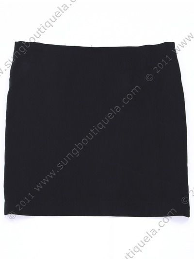 2769 Black Mini Skirt - Black, Back View Medium