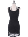 2789 Black Sleeveless Dress - Black, Front View Thumbnail