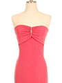 2815 Glittered Hot Pink Dress with Rhinestone Pin - Hot Pink, Alt View Thumbnail