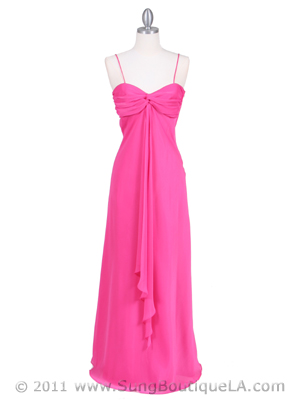 2831 Fuschia Chiffon Evening Dress, Fuschia