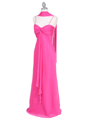 2831 Fuschia Chiffon Evening Dress - Fuschia, Alt View Thumbnail