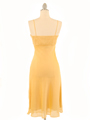 2832 Gold Chiffon Cocktail Dress - Gold, Back View Thumbnail