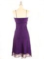 2832 Purple Chiffon Cocktail Dress - Purple, Back View Thumbnail