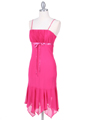 2834 Fuschia Chiffon Cocktail Dress - Fuschia, Alt View Thumbnail