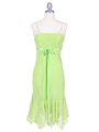 2834 Lime Chiffon Cocktail Dress - Lime, Front View Thumbnail