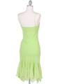 2834 Lime Chiffon Cocktail Dress - Lime, Back View Thumbnail