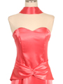 2847 Coral Strapless Satin Evening Gown - Coral, Alt View Thumbnail