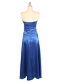 2847 Royal Blue Strapless Satin Evening Gown - Royal Blue, Back View Thumbnail
