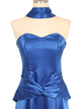 2847 Royal Blue Strapless Satin Evening Gown - Royal Blue, Alt View Thumbnail