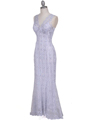 2884 White Lace Evening Dress - White, Alt View Thumbnail