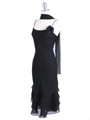2979 Black Ruffle Layers Bottom Dress - Black, Alt View Thumbnail