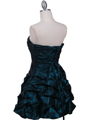 3054 Jade Taffeta Cocktail Dress - Jade, Back View Thumbnail