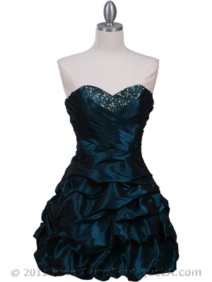 3054 Jade Taffeta Cocktail Dress, Jade