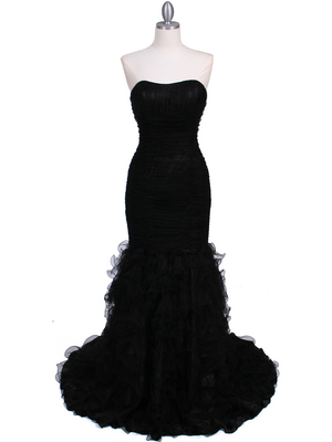 3063 Black Lace Prom Dress, Black