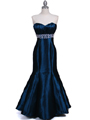 3073 Jade Strapless Tafetta Evening Gown - Jade, Front View Thumbnail