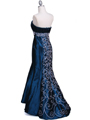 3073 Jade Strapless Tafetta Evening Gown - Jade, Back View Thumbnail