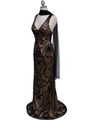 3081 Black Gold Lace Sequin Evening Dress - Black Gold, Alt View Thumbnail