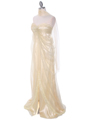 3181 Champagne Lace Strapless Evening Dress - Champagne, Alt View Thumbnail