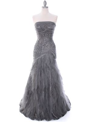 3182 Grey Evening Dress, Grey