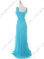 3198 Jade Chiffon Mother of The Bride Dress - Jade, Back View Thumbnail