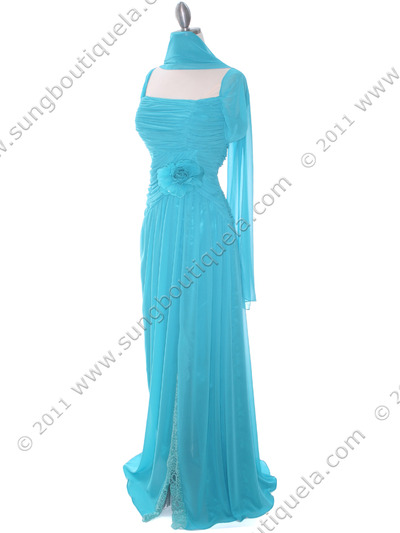 3198 Jade Chiffon Mother of The Bride Dress - Jade, Alt View Medium