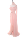 3198 Nude Chiffon Evening Dress - Nude, Alt View Thumbnail