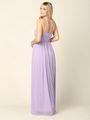 3206 Twisted Halter Neck Stretch Chiffon Bridesmaid Dress - Lilac, Alt View Thumbnail