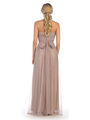 3314 Convertible Tulle Bridesmaid Dress - Cocoa, Back View Thumbnail