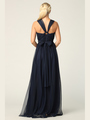 3314 Convertible Tulle Bridesmaid Dress - Navy, Alt View Thumbnail