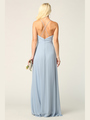 3341 Chiffon Evening Dress With Convertible Shoulder Straps - Dusty Blue, Alt View Thumbnail