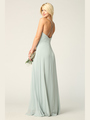 3341 Chiffon Evening Dress With Convertible Shoulder Straps - Sage, Alt View Thumbnail