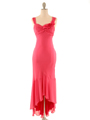 3684 Pink Crisscross-Back Dress - Pink, Front View Thumbnail