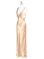 3687 Gold Satin Evening Dress - Gold, Alt View Thumbnail