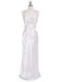 3687 Ivory Satin Evening Dress - Ivory, Front View Thumbnail