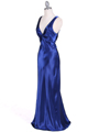 3687 Royal Blue Satin Evening Dress - Royal Blue, Alt View Thumbnail