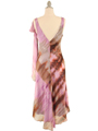 3749 Lt. Purple Abstract Printed Dress - Light Purple, Back View Thumbnail