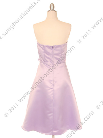 375 Strapless Lilac Evening Dress - Lilac, Back View Medium