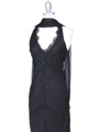 3762 Black Chiffon Halter Evening Dress - Black, Alt View Thumbnail