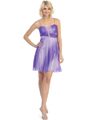3806 Shimmer Cocktail Dress - Purple, Front View Thumbnail