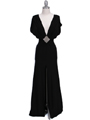 3817D Black Evening Dress - Black, Front View Thumbnail