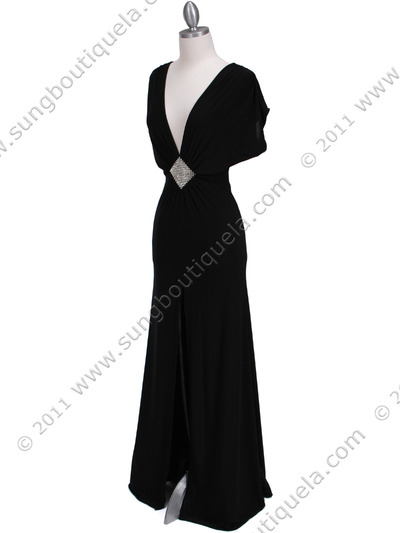 3817D Black Evening Dress - Black, Alt View Medium