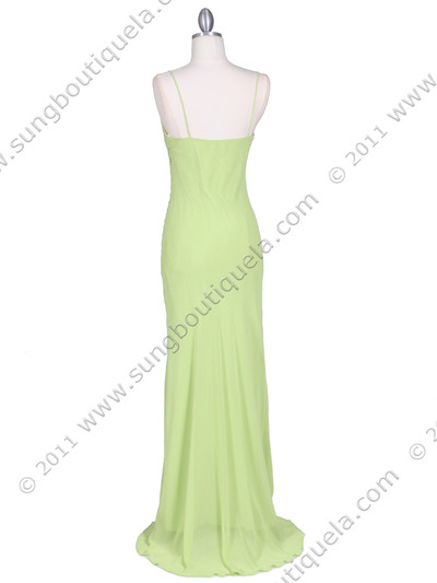 3844 Sassy Lime Color Evening Dress - Lime, Back View Medium