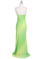 3845 Lime Tie Dye Evening Dress - Lime, Back View Thumbnail