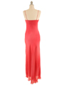 3845 Coral Tie Dye Evening Dress - Coral, Back View Thumbnail