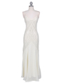 3846 Ivory Evening Dress - Ivory, Front View Thumbnail