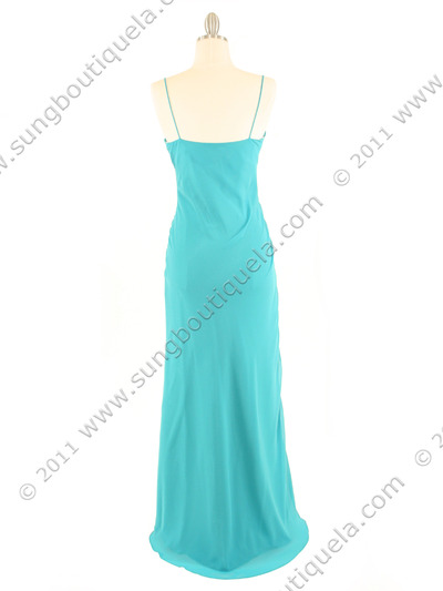 3846 Turquoise Evening Dress - Turquoise, Alt View Medium