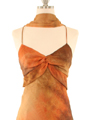 3856 Orange Abstract Printed Dress - Orange, Alt View Thumbnail