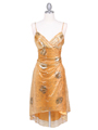 3894 Gold Shine Cocktail Dress - Gold, Front View Thumbnail