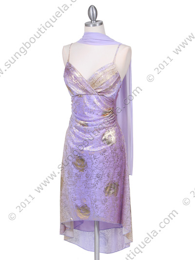 3894 Lilac Shine Cocktail Dress - Lilac, Alt View Medium