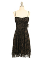 3900 Black Lace Cocktail Dress - Black, Front View Thumbnail